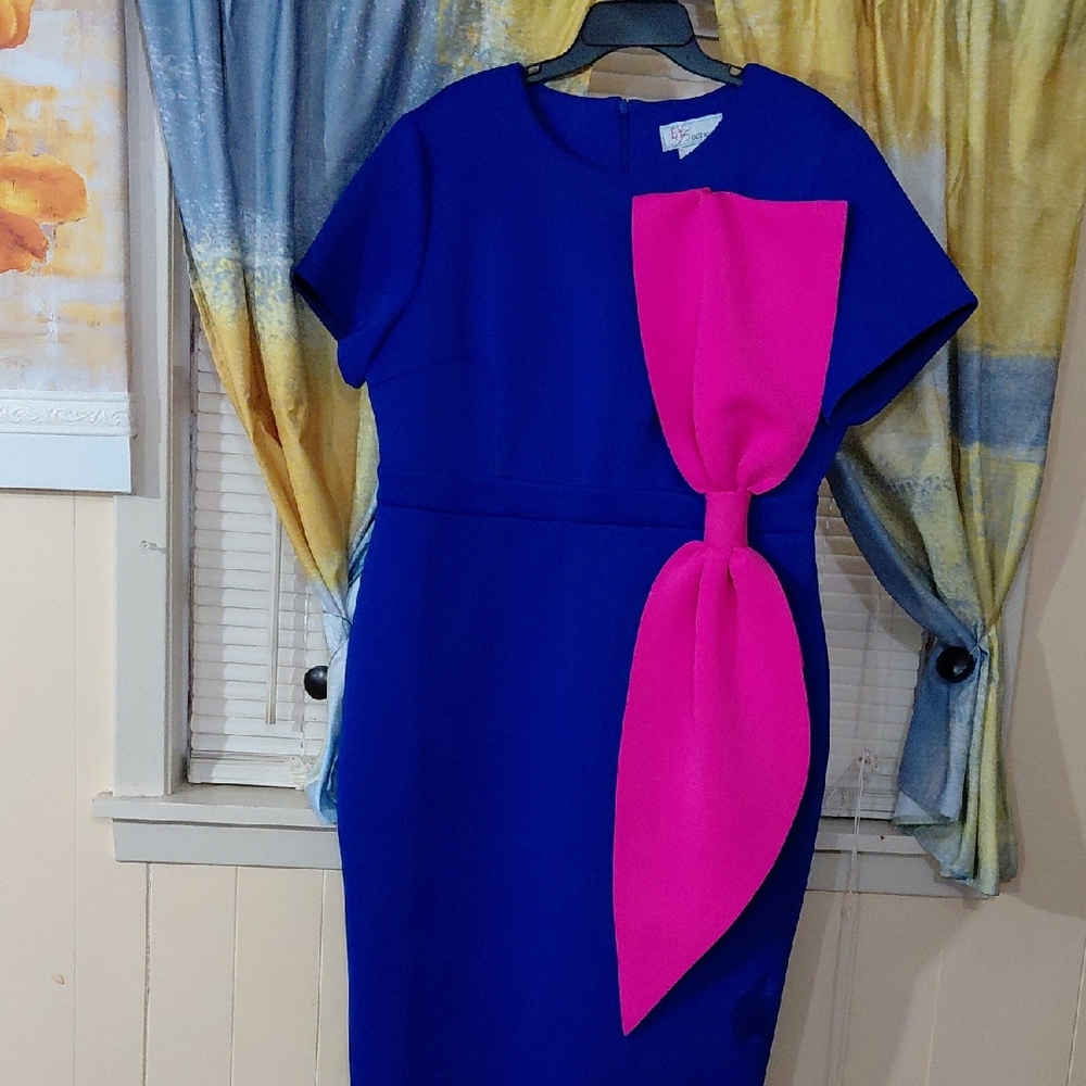Elegant Blue and Pink Dress Exspecially Your Size 1x Or 18